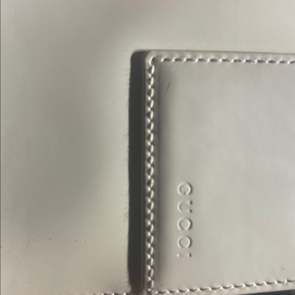 Gucci Shoulder Handbag Purse Enamel Cream White - Picture 9 of 10